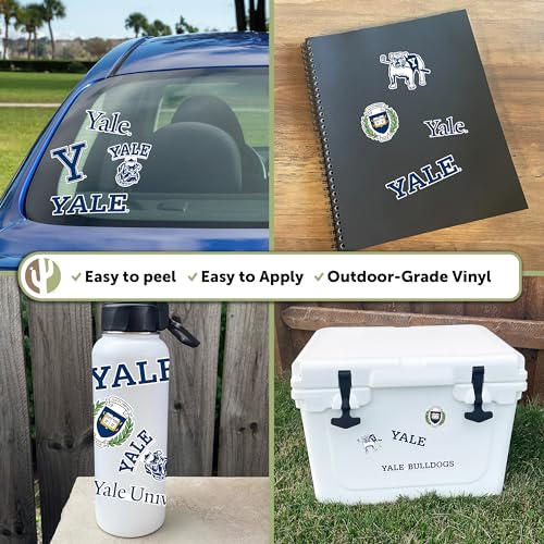 Yale Bulldogs Desert Cactus Sticker Sheet – Premium Vinyl Decals
