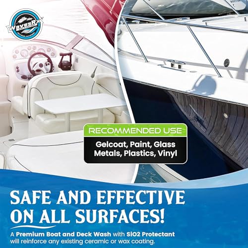 WAVESRX 32oz Salt Neutralizing Boat & Jet Ski Wash with SiO2 Surface Protection
