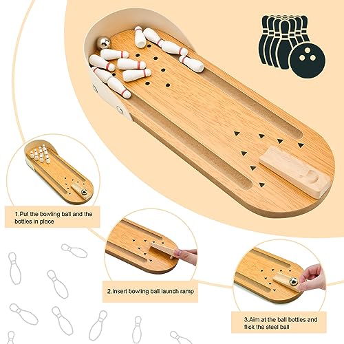 Mini Tabletop Bowling Game Set - Fun Indoor & Outdoor Game