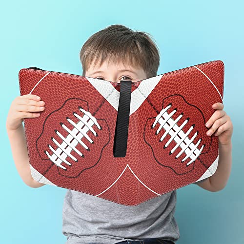 900-Card Football Card Binder with Pockets, 50 Pages, 3-Ring Album, EVA PU Leather