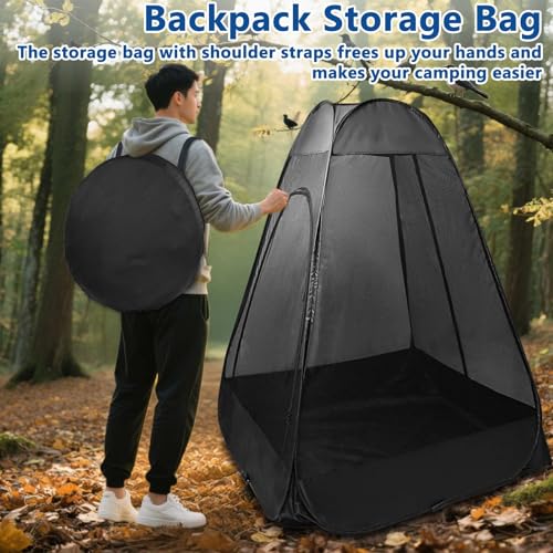 Pop Up Mosquito Net Tent for 1 Person Chair - 360° Mesh Barrier, Portable Camp Chair Tent
