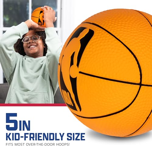 Orange Mini Foam Basketball - Kids Indoor NBA Toy, 5-inch Durable Sports Ball