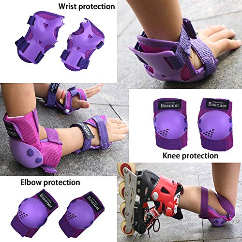 Kids Protective Gear Set - Knee Pads, Elbow Pads & Wrist Guards for Sports