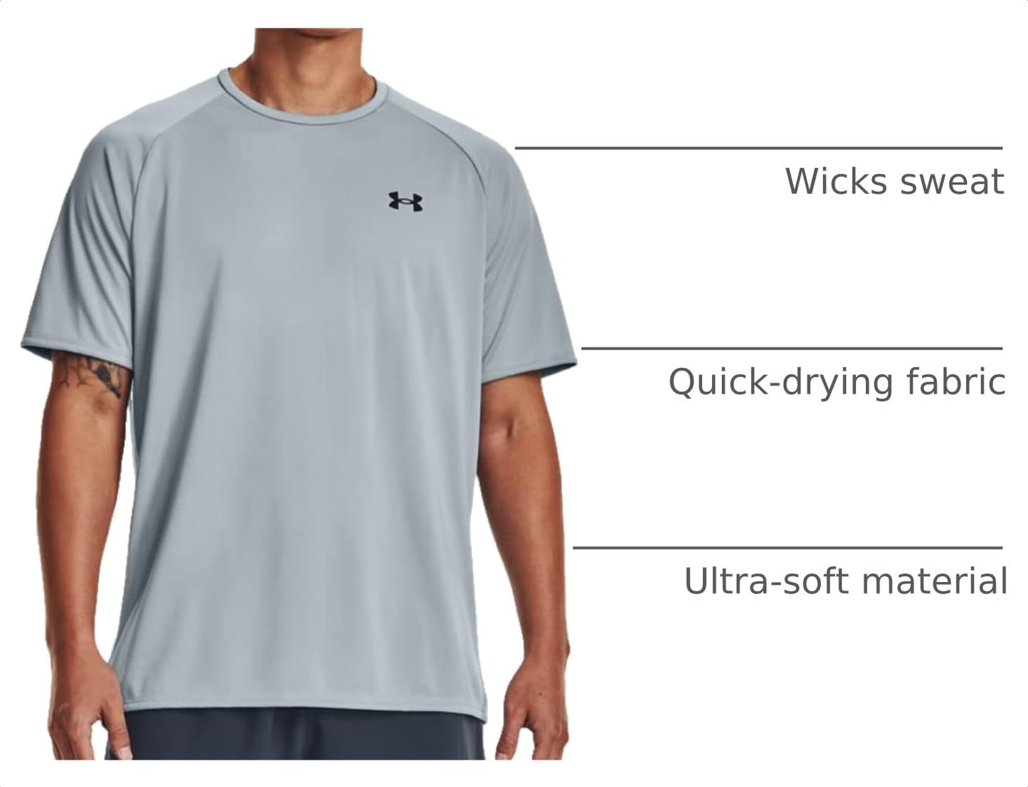 Under Armour Men's Tech 2.0 Short-Sleeve T-ShirtDISC, (465) Harbor Blue / / Black, XX-Large