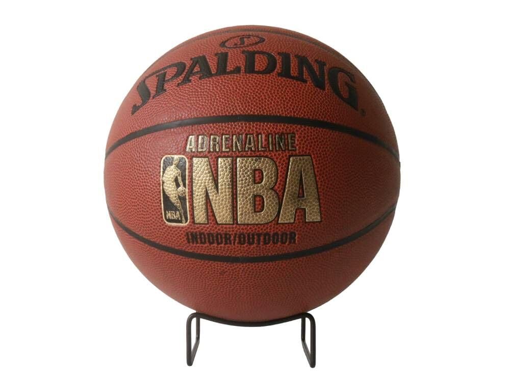 HillSpring Metal Football Display Stand, Base Holder for Basketball, Bowling, Soccer, Volleyball, Rugby and Other Autographed Balls