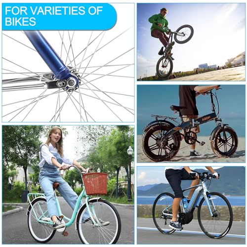 24PCS Bicycle Nuts and Washers Set - M8, M9.5, M10 Sizes