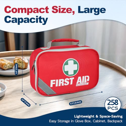 2-in-1 First Aid Kit with 215 Pieces & Mini 43-Piece Kit