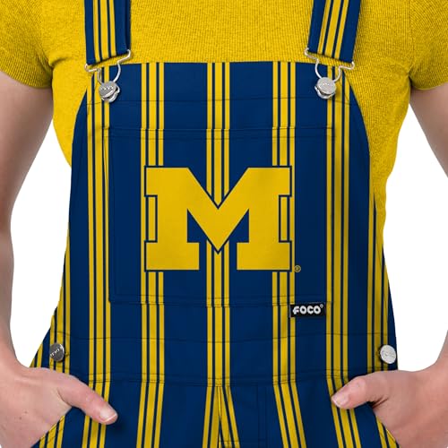 NCAA Women's Bib Overalls with Team Logo - Michigan Wolverines, Medium