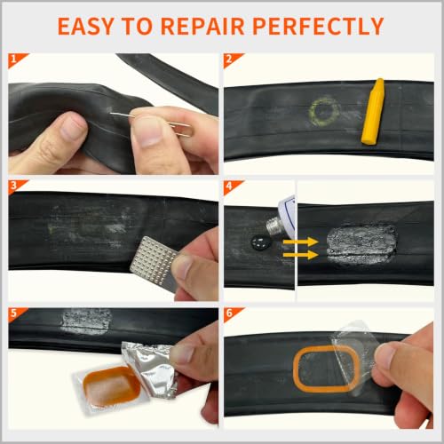 PAX 96 pcs 24x35mm Oval Bicycle Tire Repair Patches Kit for MTB, Motorcycle & ATV