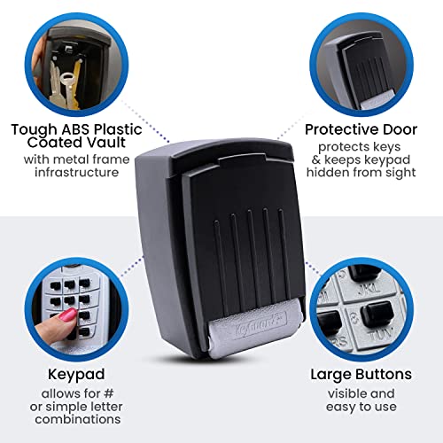 SL-590 Punch Button Lock Box - Secure Wall Mount Key Storage for Homes, Offices, and Rentals
