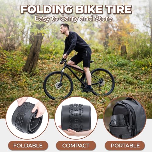 24x2.30 Bicycle Tires - Durable Folding Puncture-Resistant MTB Off-Road