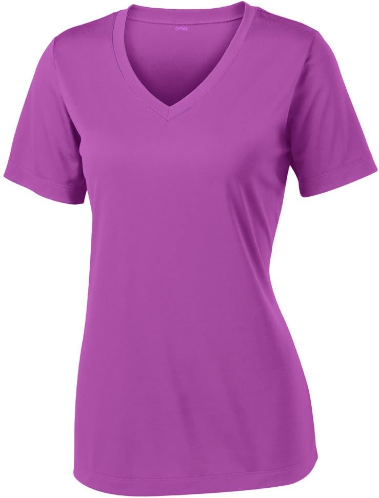Skiennix V-Neck T-Shirts for Women - Athletic Short Sleeve Workout Top with UV Protection & Quick Dry Fabric