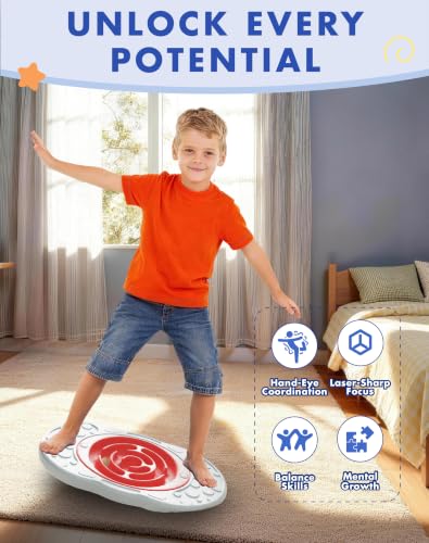 Kids 2-in-1 Maze Balance Board with Bag - Sensory Training Toy
