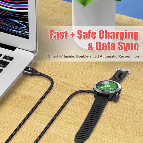 Garmin Watch Charging Cable - 3.3ft L-Shape Charger (2 Pack)