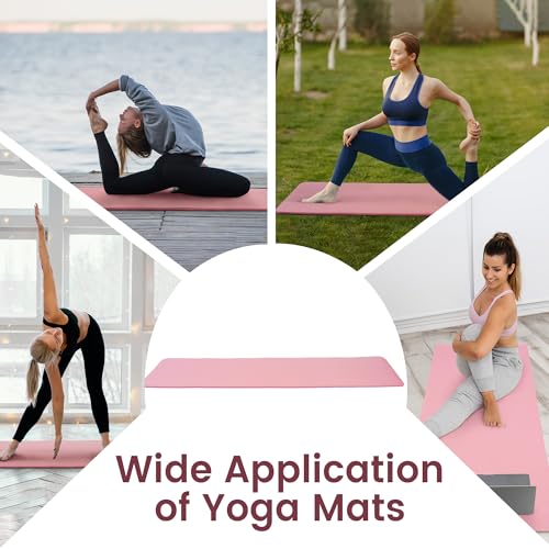 Extra Thick 1/2-Inch Yoga Mat - Anti-Tear, Non-Slip, Pearly Pink