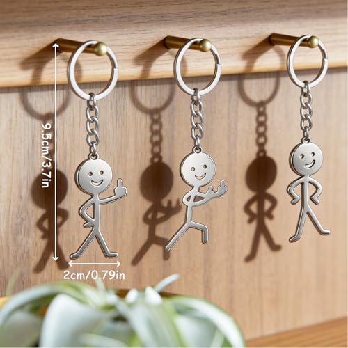 Middle Finger Keychain - Funny Gag Gift for Adults - Style C