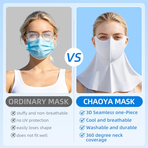 UPF 50+ Sun Protection Face Mask with Neck Coverage - Gray