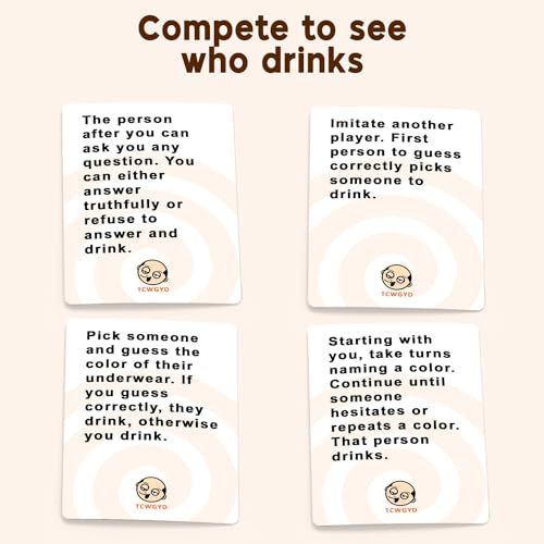 Drinking Game Cards for Adults - Small Edition