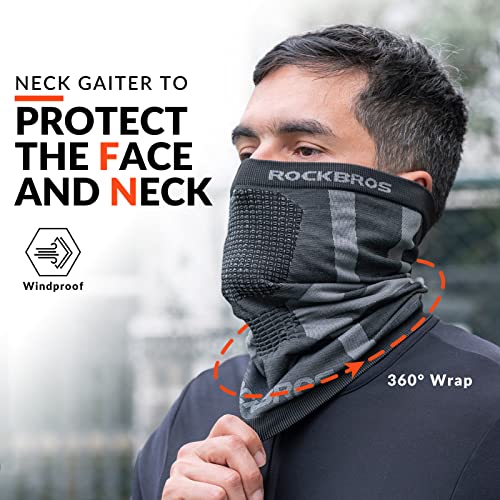 Neck Gaiter for Men & Women - Breathable Half Face Mask - Black