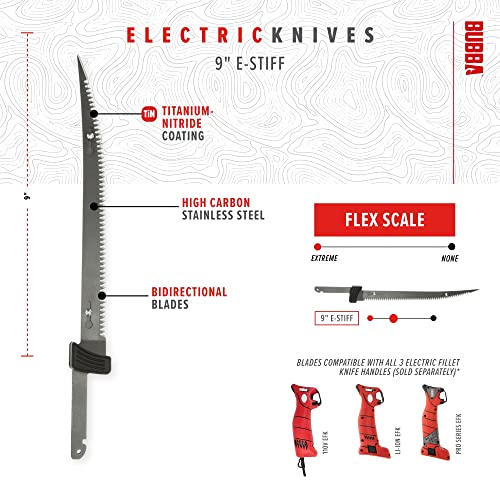 BUBBA 9 Inch Electric Fillet Blade with Ti-Nitride Coating for Fishing & Outdoors