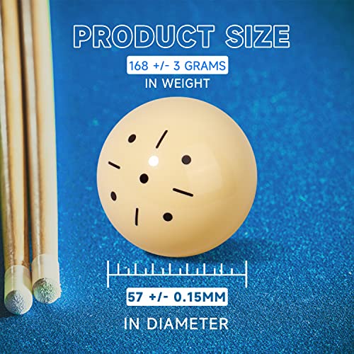 GSE Billiard Training Cue Ball Black Cross 2.25 Inch AAA-Grade Pool Practice Ball
