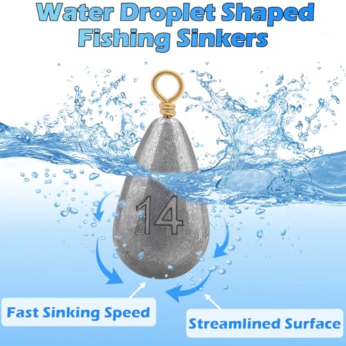 30pcs Drop Shot Sinker Weights - 1/8oz Fishing Weights