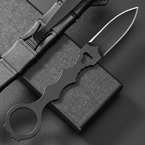 Ccanku Fixed Blade Knife Style B - D2 Steel, Portable Kydex Sheath, Outdoor Survival & Camping