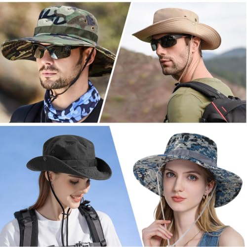 Bucket Hat for Men & Women - UPF Protection Wide Brim - Khaki