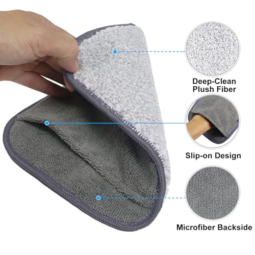 Wearable Bowling Ball Shammy Pad - Dual-Sided Towel Glove - Gray