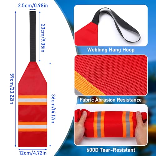 2PCS Reflective Kayak Safety Flags - High Visibility Travel Flags