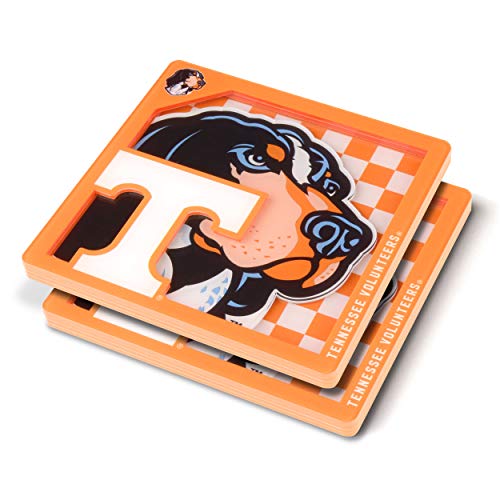 3D Logo Coasters - Tennessee Volunteers Team Colors