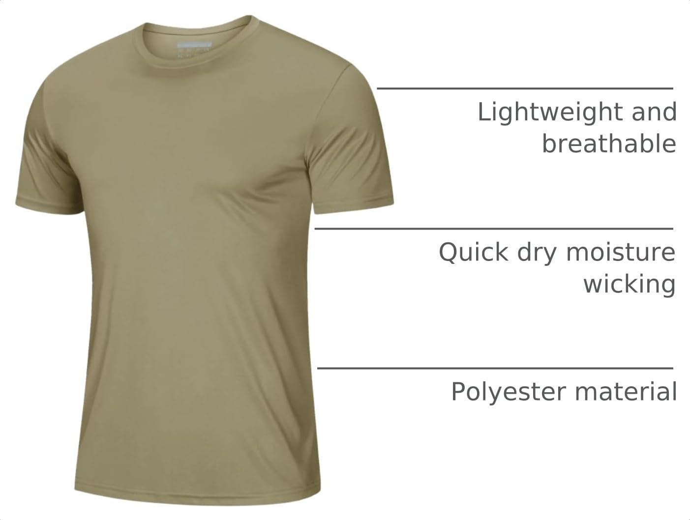 MAGCOMSEN T Shirts for Men Summer Crew Neck Ultra Lightweight Short Sleeve Rash Guards Shirts Active Top Tee