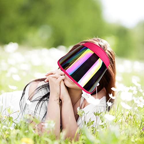 VIOKKO UV Protection Sun Visor Hat for Outdoor Activities - Rose Red