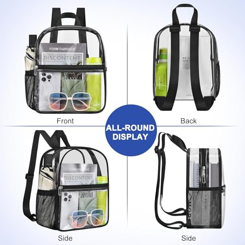 Stadium Approved Clear Backpack - Heavy Duty PVC, Adjustable Straps