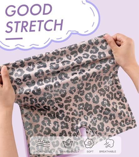 Gymnastics Leotard for Girls - Sequin Mesh Unitard 7-8Y Diamond Leopard