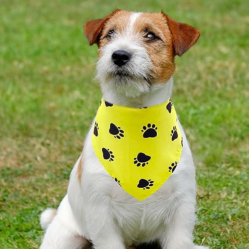 PET SHOW Medium Paw Print Dog Bandanas 50 Pack - Adjustable, Breathable Polyester, Perfect for Small & Medium Dogs & Cats - Paw Pattern Accessories