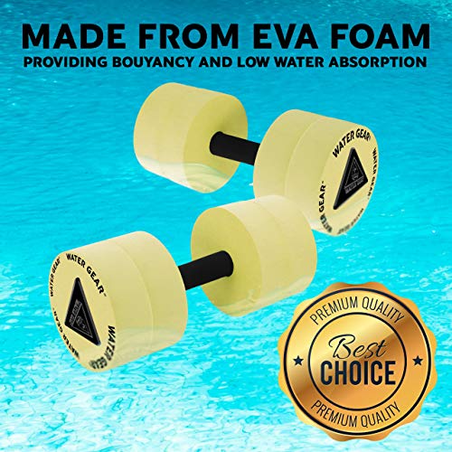 Water Gear Resistance Bells - Water Fitness Pool Exercise Equipment - Yellow / 60% Resistance