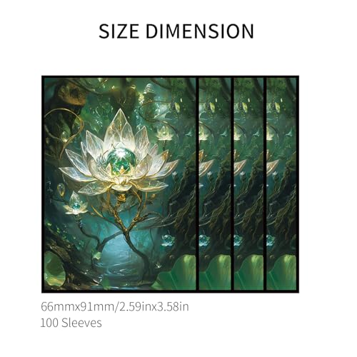 100 Pack Matte Card Sleeves for Magic The Gathering 66x91mm - Transparent Protective Gaming Sleeves