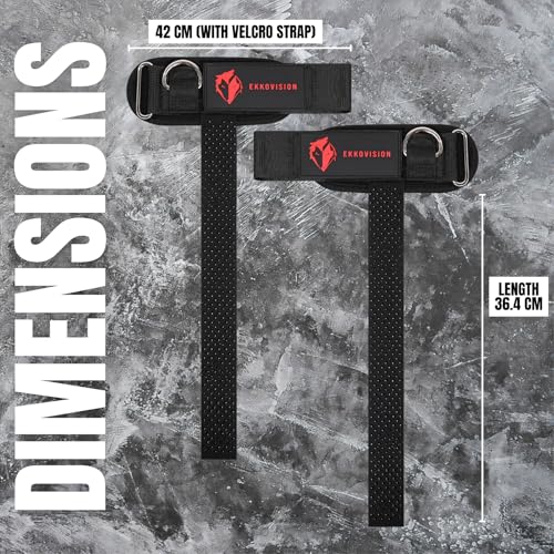 Durable Weight Lifting Straps with Cuffed D Ring – Comfortable Wrist Support for Men & Women