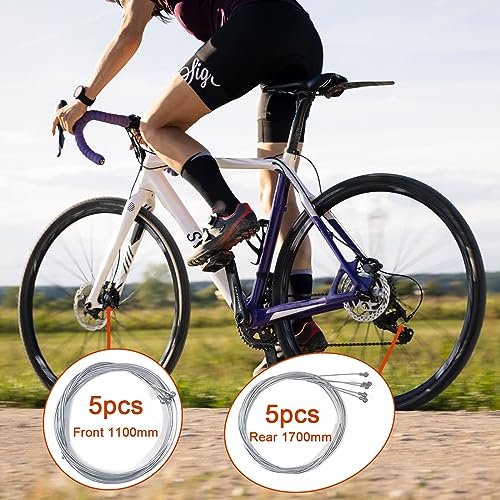 10PCS Bicycle Brake & Shift Cable Set for Road Bikes