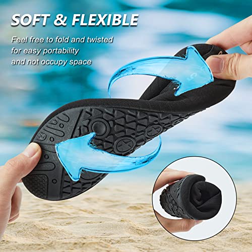 Quick-Dry Water Shoes for Women/Men - 7.5-8.5 Women/6-7 Men - Black