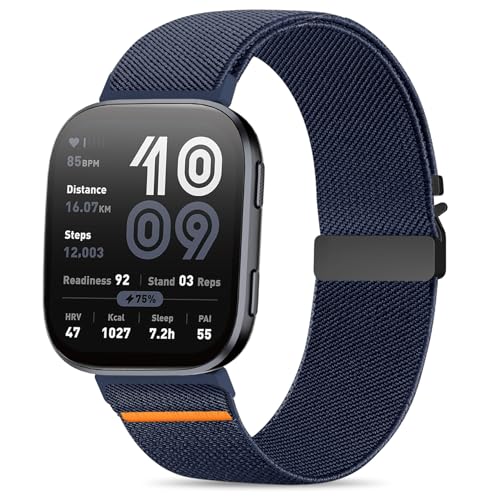 22mm Parachute Buckle Nylon Strap for Amazfit Bip 6/5 & GTR - Dark Blue