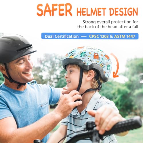 Toddler Bike Helmet for Ages 1-6 - Rainbow Unicorn - Size S
