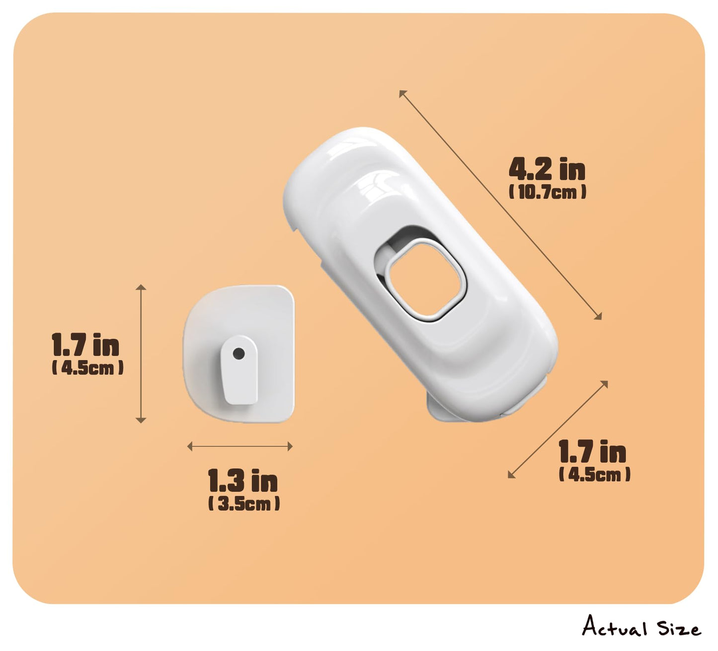 6 of Safety Latch Lock Easy Attachable Install Adhesive for Baby Childen Daycare Child Kids Senior Elder Pet Proofing Accident Prevent Home Kindergarden Preschool Senior Nursery Kitchen Cabinet Fridge