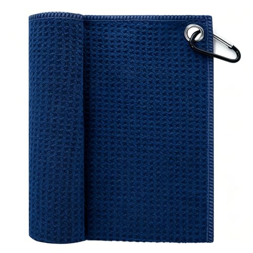 Microfiber Fishing Towel with Clip, 16x16 Inch - Blue