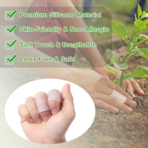 Gel Finger Sleeve Protectors - 6pcs Silicone Cushions for Arthritis Pain Relief