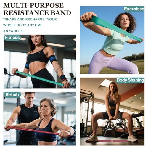 5-Level Resistance Bands Set for Home Fitness - 5 Colors