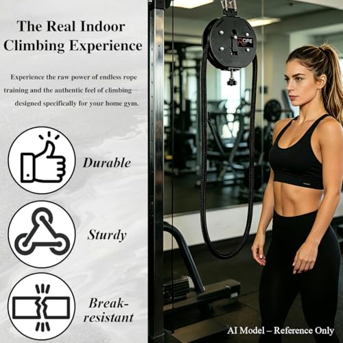 Endless Rope Trainer - Adjustable Resistance Cable Machine for Home Gym