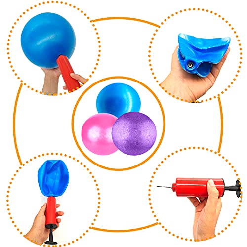 Mini Pilates Exercise Ball - 6 Inch Stability Ball for Home Training