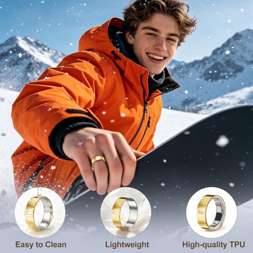 Hexasider 4 Pack Gold Silver RoseGold ChampagneGold Ring Covers for Oura Ring Gen 3/4 Size 7